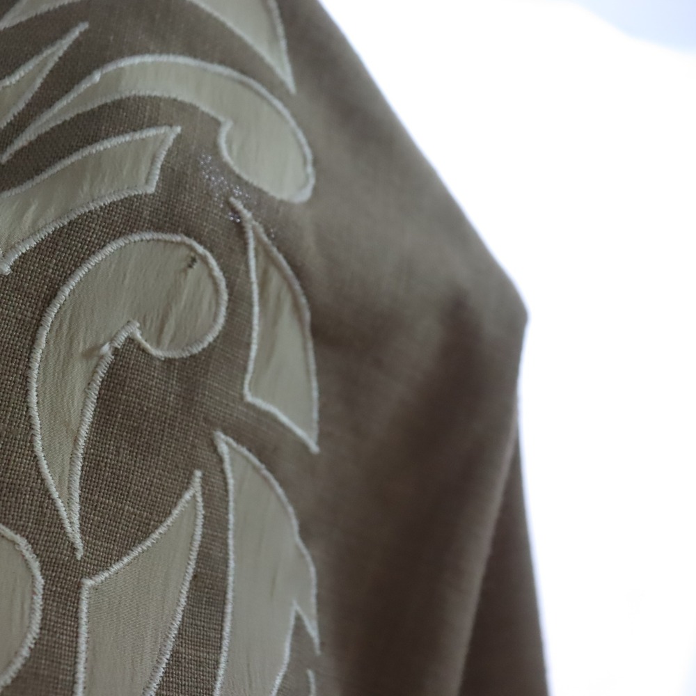 Umi Collections by Anne Crimmins Midi Dress 14 Brown Womens Linen Blend AS IS - Picture 5 of 7